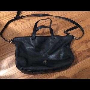 Kate Spade black leather handbag w/ satchel strap